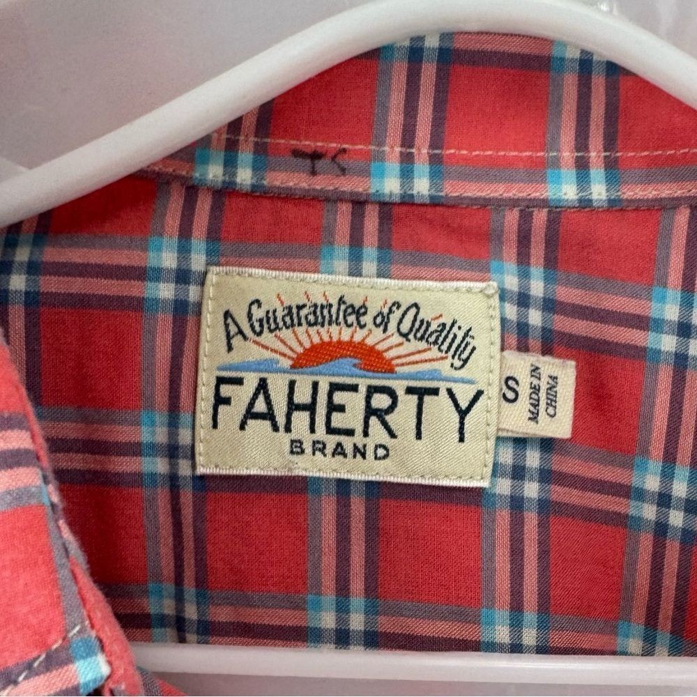 Faherty Plaid Button Down Long Sleeve Cotton Shirt - image 5